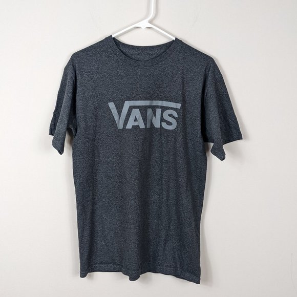 Vans Classic Spellout Logo Gray T Shirt - Picture 1 of 6